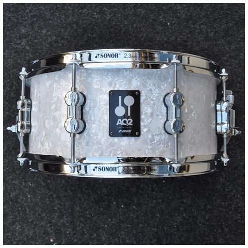 Sonor 13" x 6" AQ2 Safari Snare Drum in White Marine Pearl finish